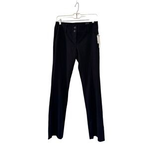 Amanda + Chelsea Black Straight Leg Dress Pants Contemporary Washable Stretch 2